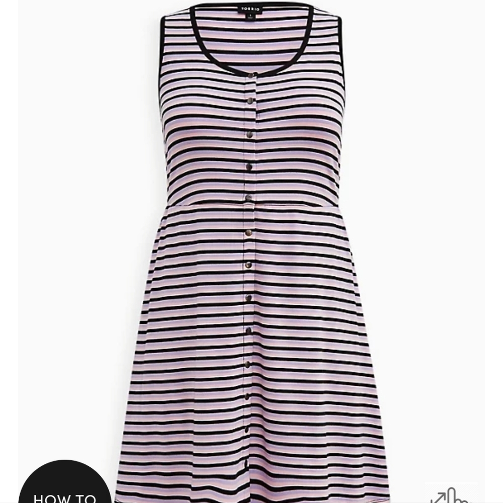 🩷NWT Torrid 1X MINI JERSEY BUTTON-FRONT DRESS